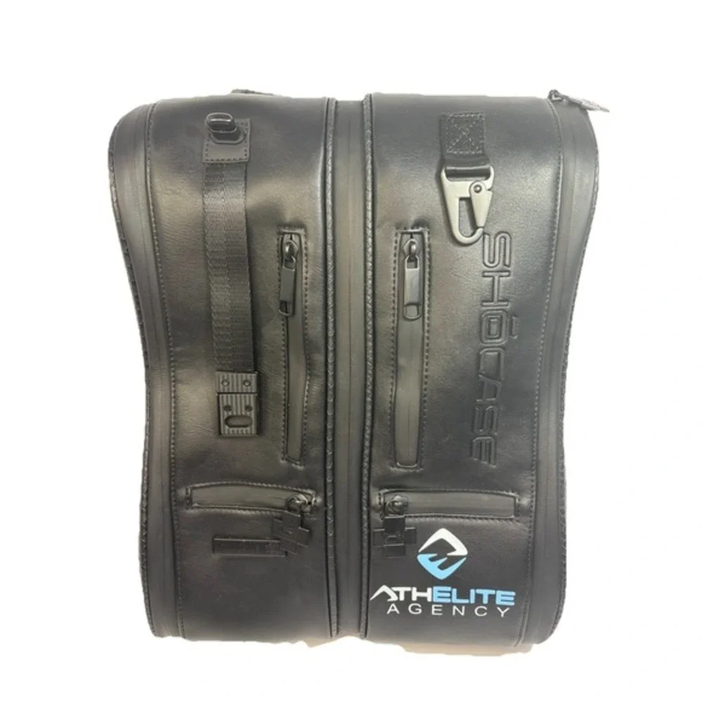 Shocase Signature Shoes Bag Athlete Travel Case Black Vegan‎ Leather NWT